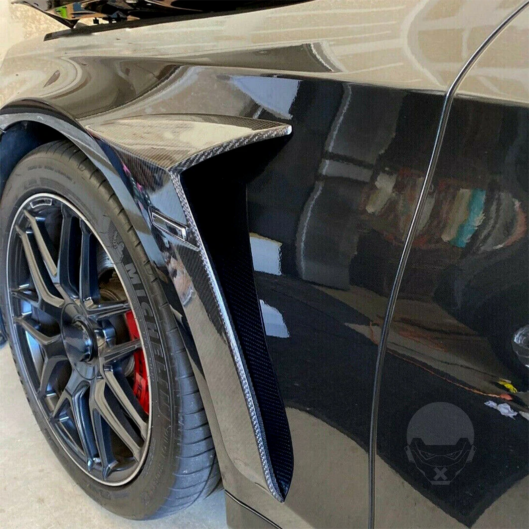 Real Carbon Side Air Vent Fender Fins for Mercedes Benz W222 S63 S65 AMG 2014-20