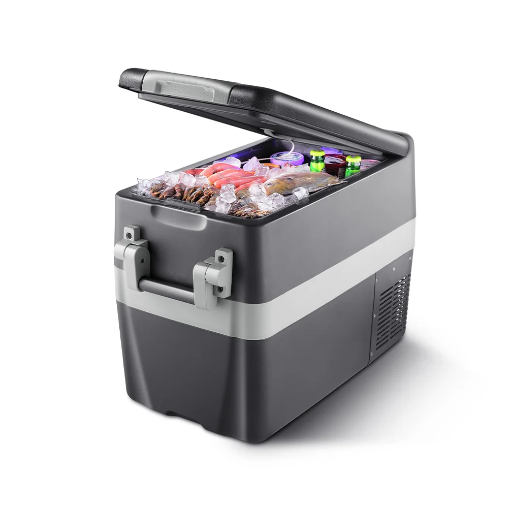 Truck 12V24V Fridge Car 30L Portable Dual Room Freezer Compressor Mini Cooler For Camping