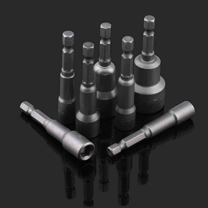 Factory Price Magnetic Nut Setter Driver Socket Bit 1/4 Inch Strong Magnetic Screw Driver Hex Nut Setter