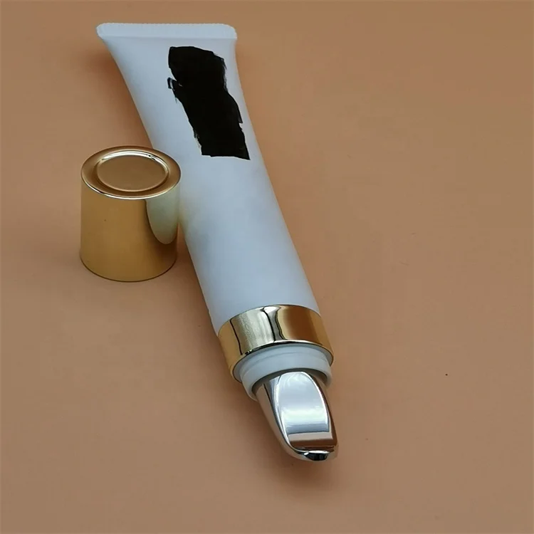 Custom BB Cream Eye Essence Cosmetic Tube Packaging Luxury Massage ABL Plastic Empty Eye Cream Tube with Zinc Alloy Applicator