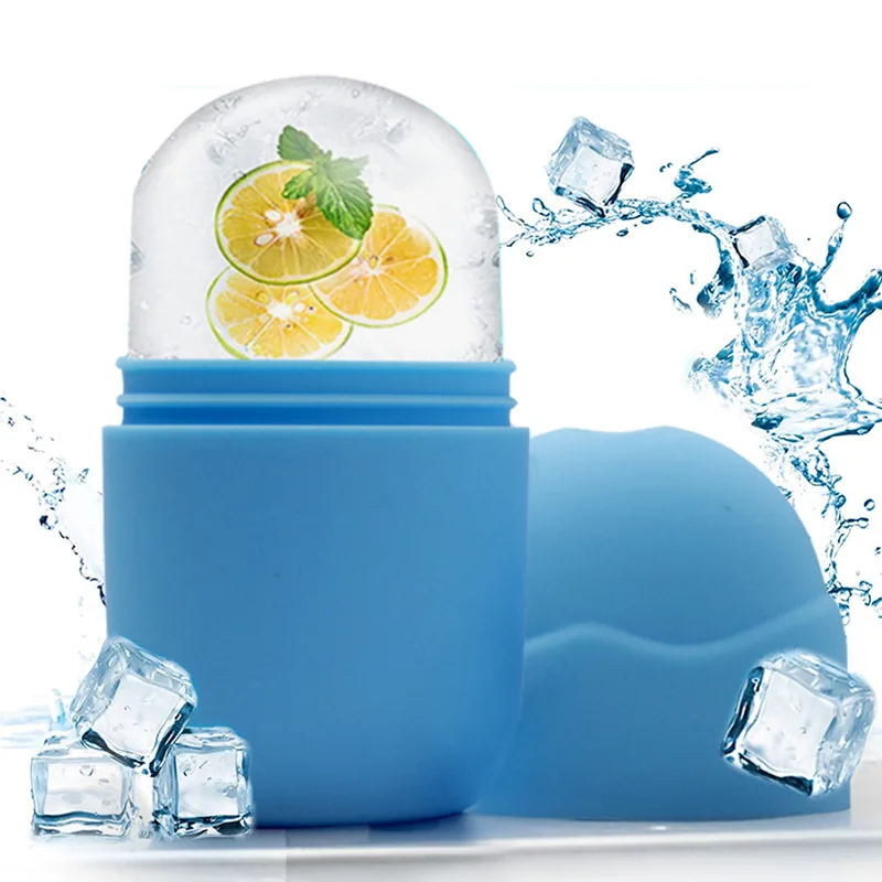 Foam Cube Silicone Capsule Massager Silicon Ice Roller For Face Facial Hand Massage Ball