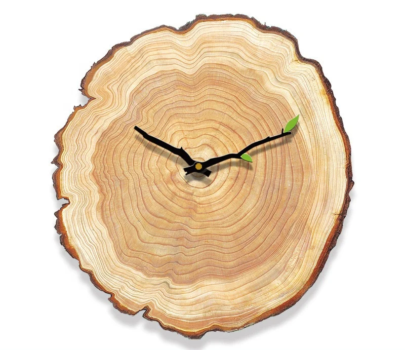 
Distressed Wood 12 and 16 Inch Accent Wall Clock Rattan Hall Wall Clocks 