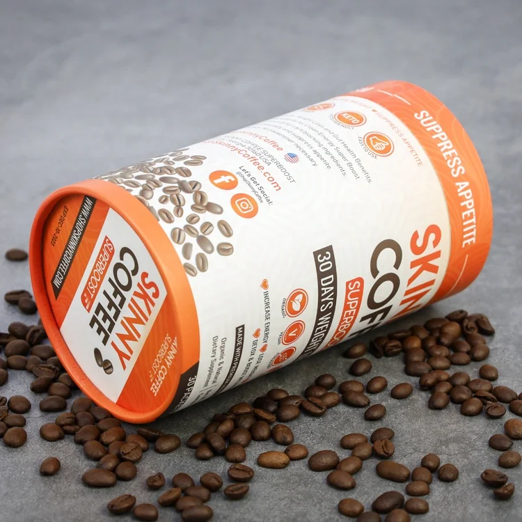 Firstsail custom recycle cylinder cardboard food paper tube can oats snacks coffee packaging box