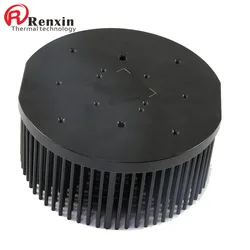 Aluminum Extrusion Pin Fin Heatsink Customized High Quality Cold Forging LED Black Round Aluminum Heat Sink Aluminum Profile