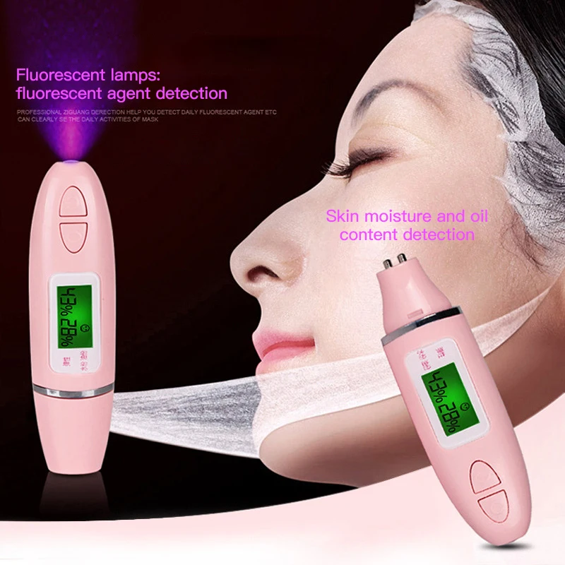Facial Care Skin Tester Digital Skin Moisture Detector High Facial Moisture And Oil Content Analyzer Health Monitor