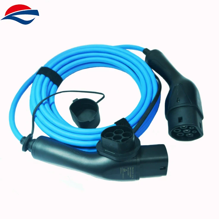 Кабель для зарядки электромобиля IEC62196-2 Type2 для Type2 штекер 16A 5 м одна фаза 3 фазы Ev Соединительный кабель для зарядки