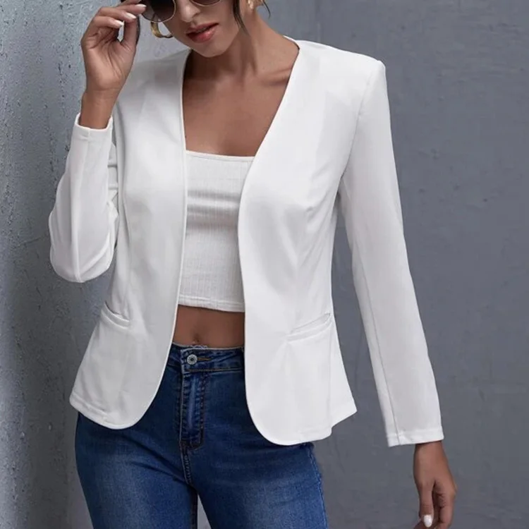  New arrivals Atmosphere Tailored White Slim fit Blazer Formal Casual blazer For Women
