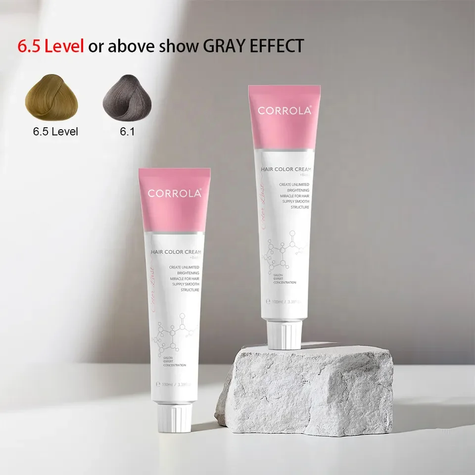 CORROLA Private Label Hot Sale Organic Salon Low Ammonia Permanent Hair Color