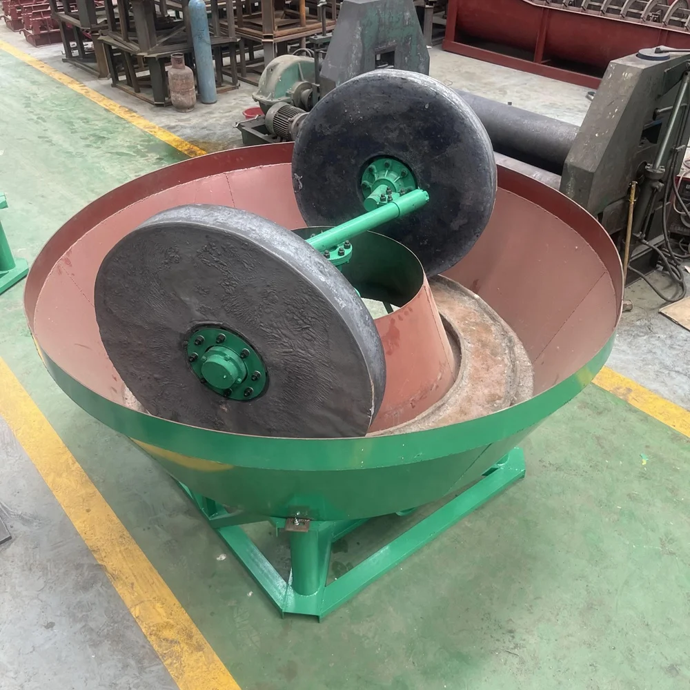 Beneficiation gold and silver ore mill rock gold slag powder grinding equipment gold fine grinding equipment Wet Pan Mill