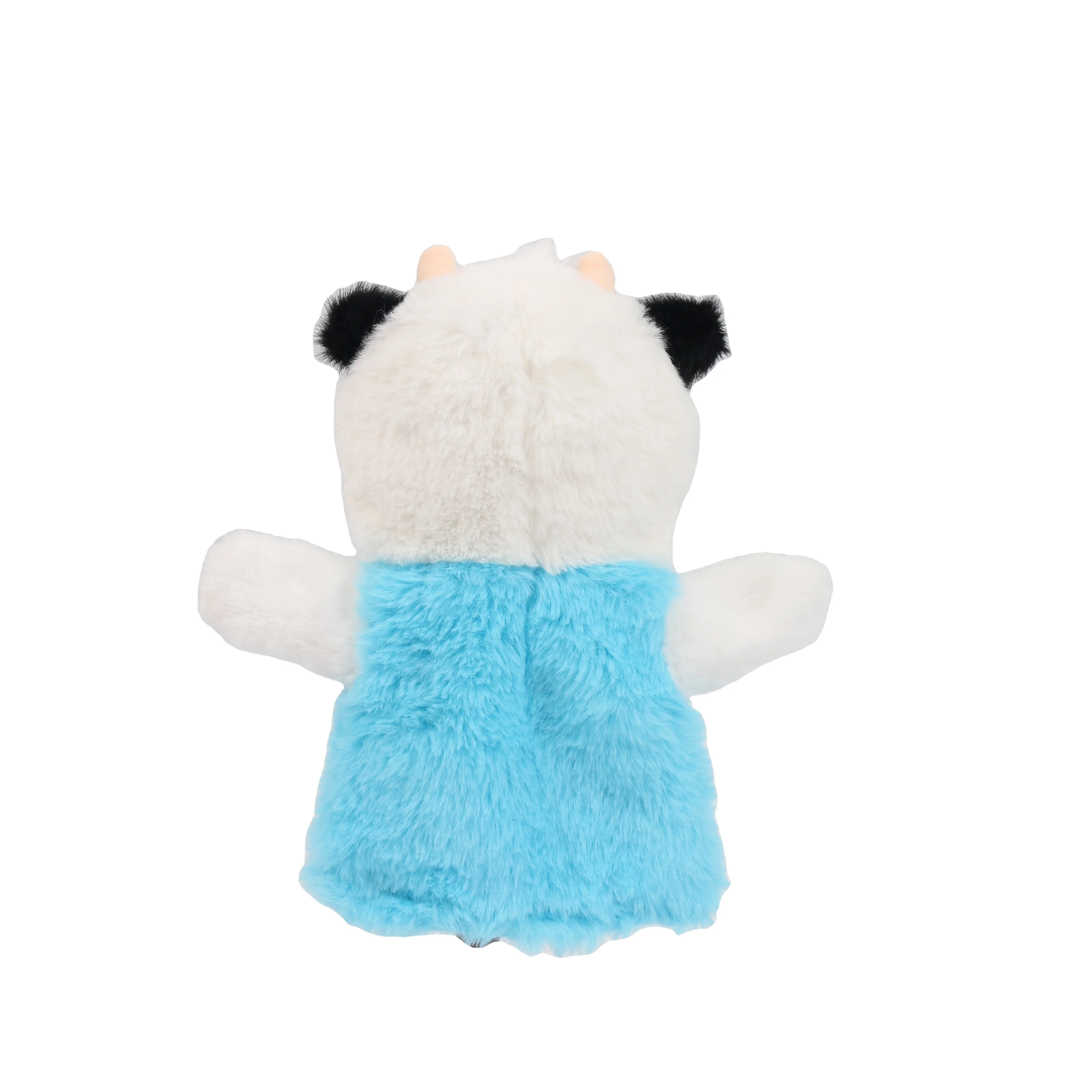 plush hand puppet stuffed cow kids toys