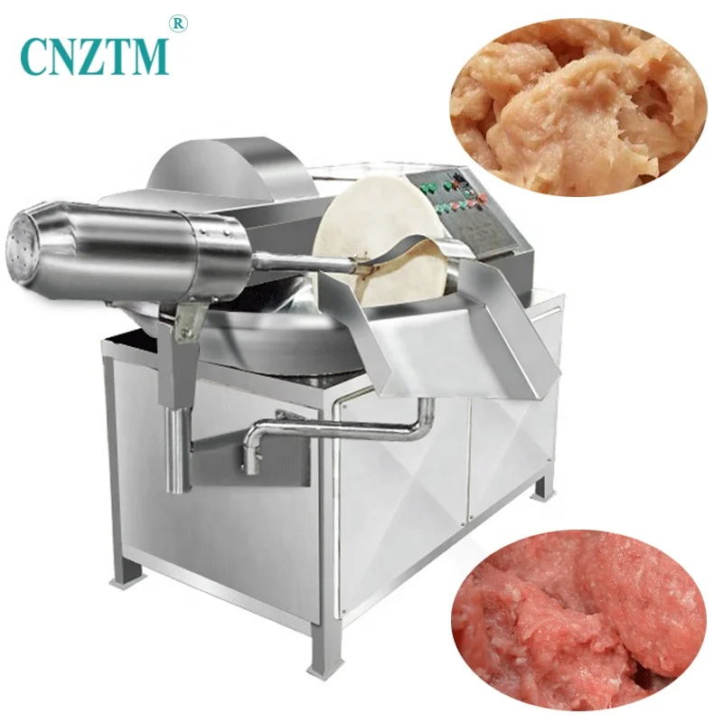 Electric Stainless Steel 20L 3 Blades 3000rpm Chopper Mixer Machine Small Sausage Slient Salad Vegetable Meat Bowl Cutter