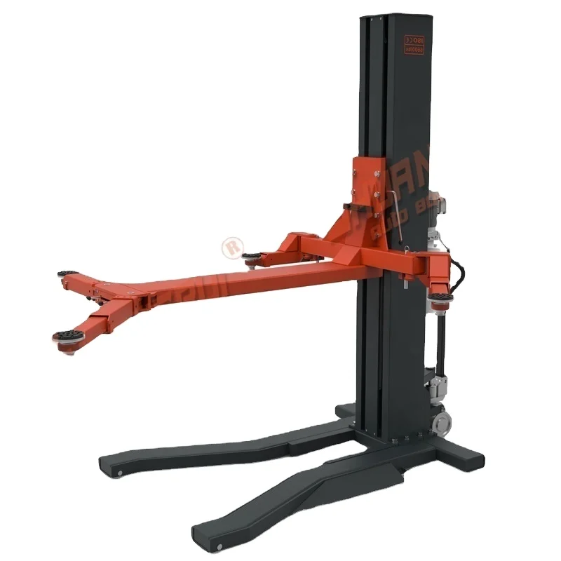 Chinese Supplier Fixed single post hydraulic car lift Optional Electrical release and Manual release mobile single post lift