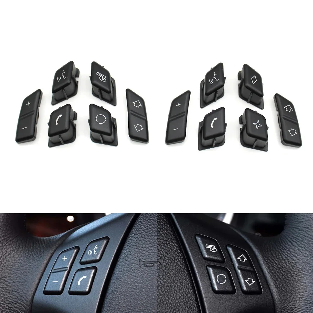 Car Multi-function Steering Wheel Control Button Cover Trim For BMW X1 3 Series E84 E90 E91 E92 E93 61316959893 2005-2015