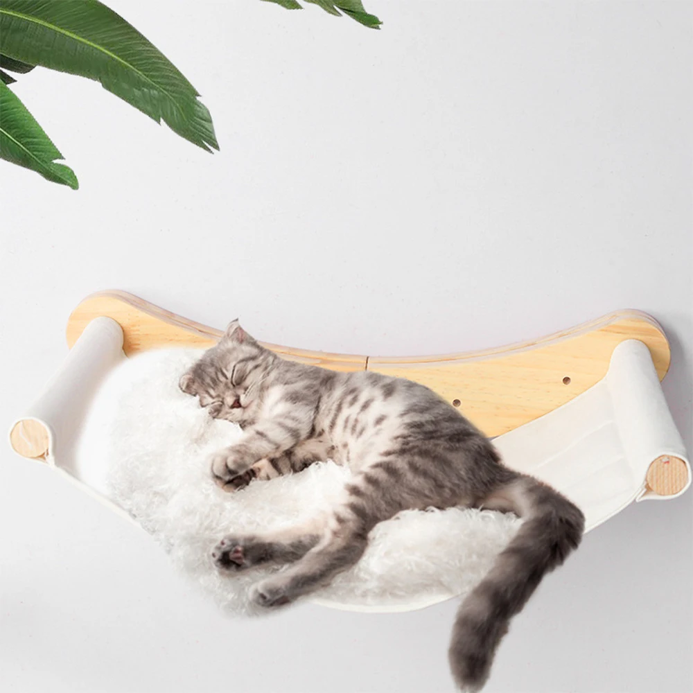 Catnip Cotton Toys Cat Wall Shelves Extra Strong Conical Support Base Sisal Rope Cat Hammock Wall Shelves and Perches Bed