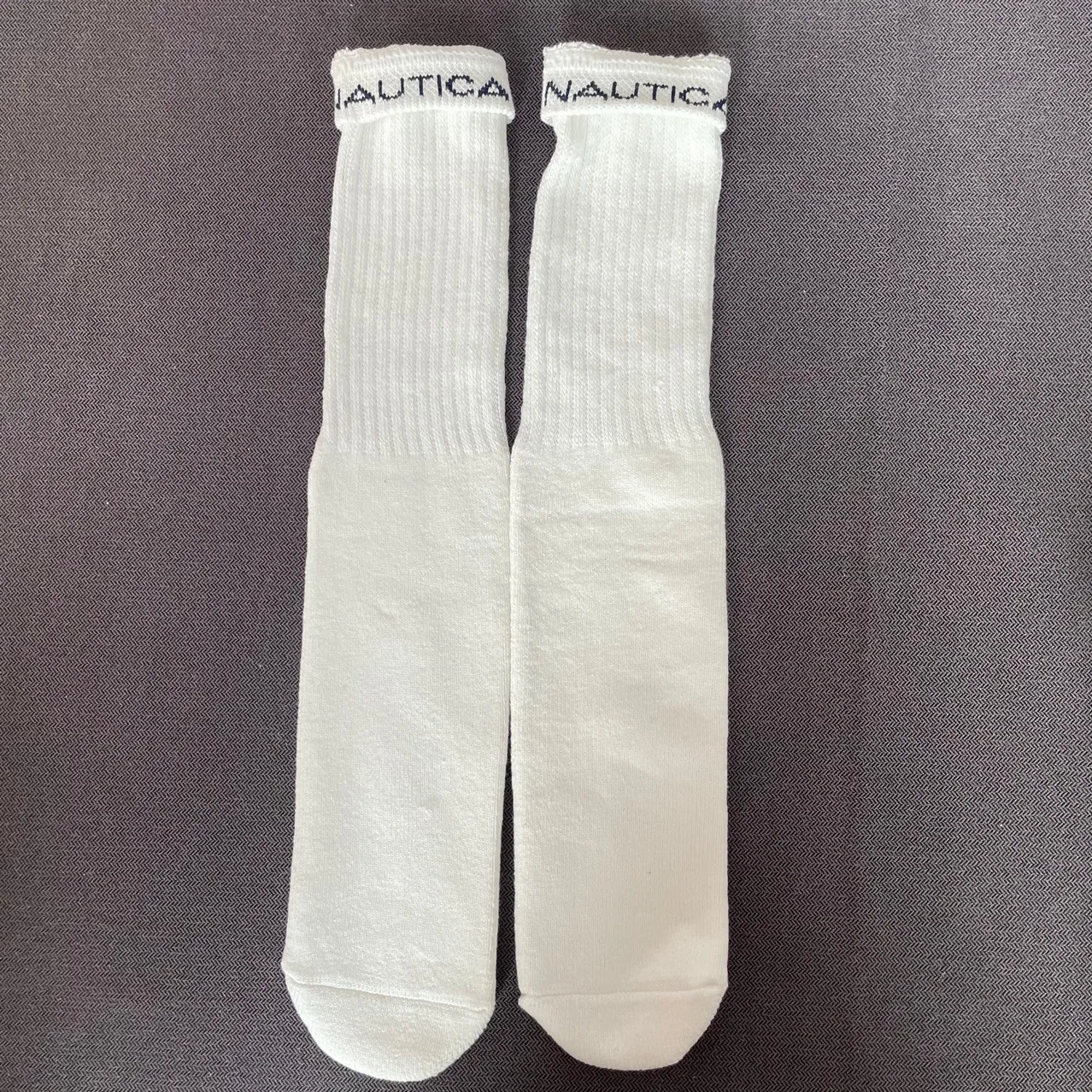 Black/white/grey NAUTICAJP Hasegawa Nisseo Heavy High-Tube Thick Terry Cityboy Curling Frock Socks
