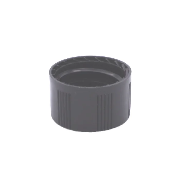 18-400 Plastic Screw Cap Black Color With Blue PTFE/White Silicon liner