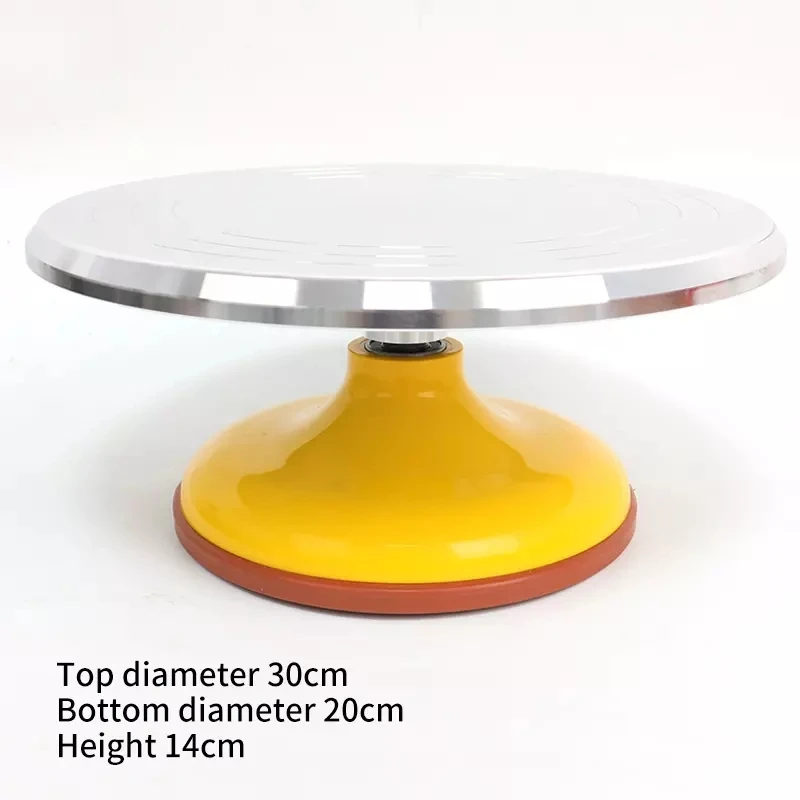 2022 High-end high quality cake baking tools aluminium alloy reusable christmas birthday party props Rotating Round cake stand
