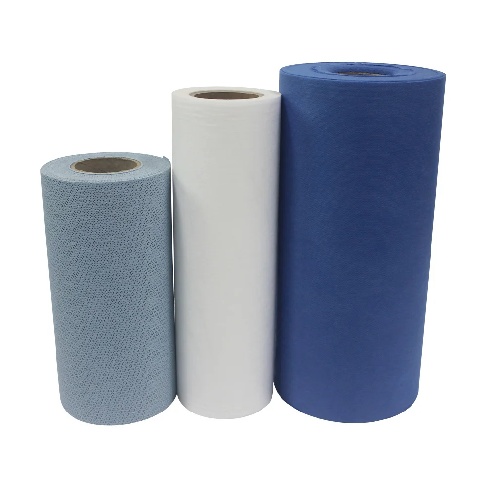 Waterproof Spunbond Nonwoven Fabric Manufacture SMS Non Woven Fabric 60gsm For Isolation Gowns