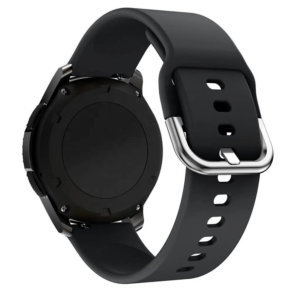 Ремешок силиконовый для часов gear s3 frontier браслет смарт-часов Galaxy watch 3 46 мм/42 мм/Active 2 44 мм 40 22 мм/20