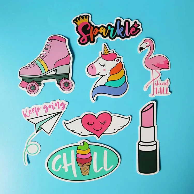 Wholesale girl cute lovely 60pcs pack laptop sticker,luggage decal sticker