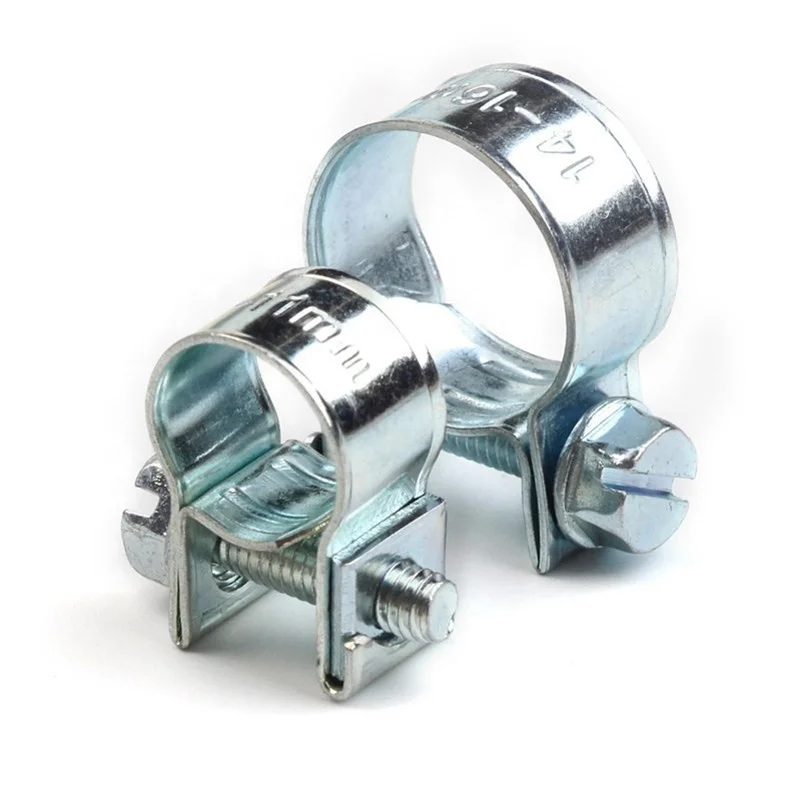 Adjustable Galvanized Steel Mini Hose Pipe Clips Stainless Steel Mini Tube Hose Clamps Factory