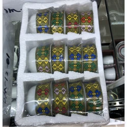 Ceramic Cawa Coffee Cups Set Porcelain Without Handle  For Saudi Arabic Ethiopian