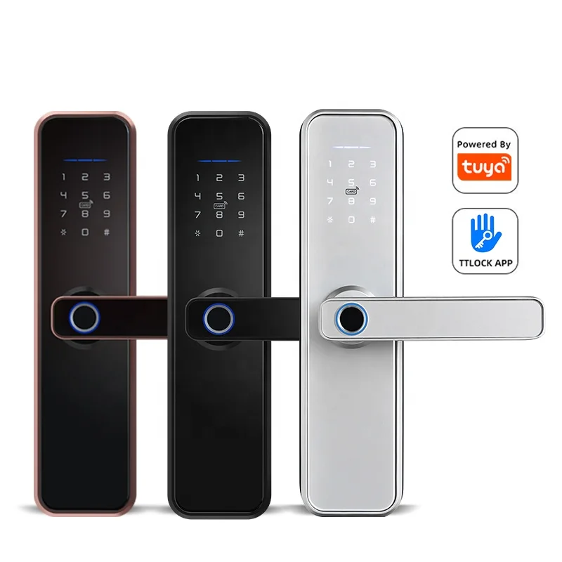 WiFi Remote Control Tuya app fingerprint smart devices Security Smart Door Lock for Office Hotel