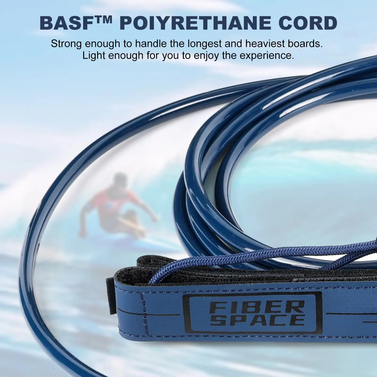 Fiber Space New Design Multi Color Surfing Ankle Leashes Custom Color Logo Pro Surf For All board Straight Surfboard Leash