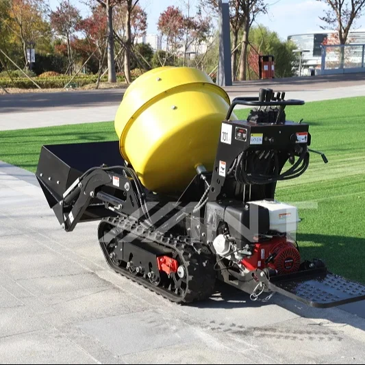 Mini Dumper Stand-driven BY800MIX Crawler Hydraulic Mini Self-Propelled Concrete Mixer Truck