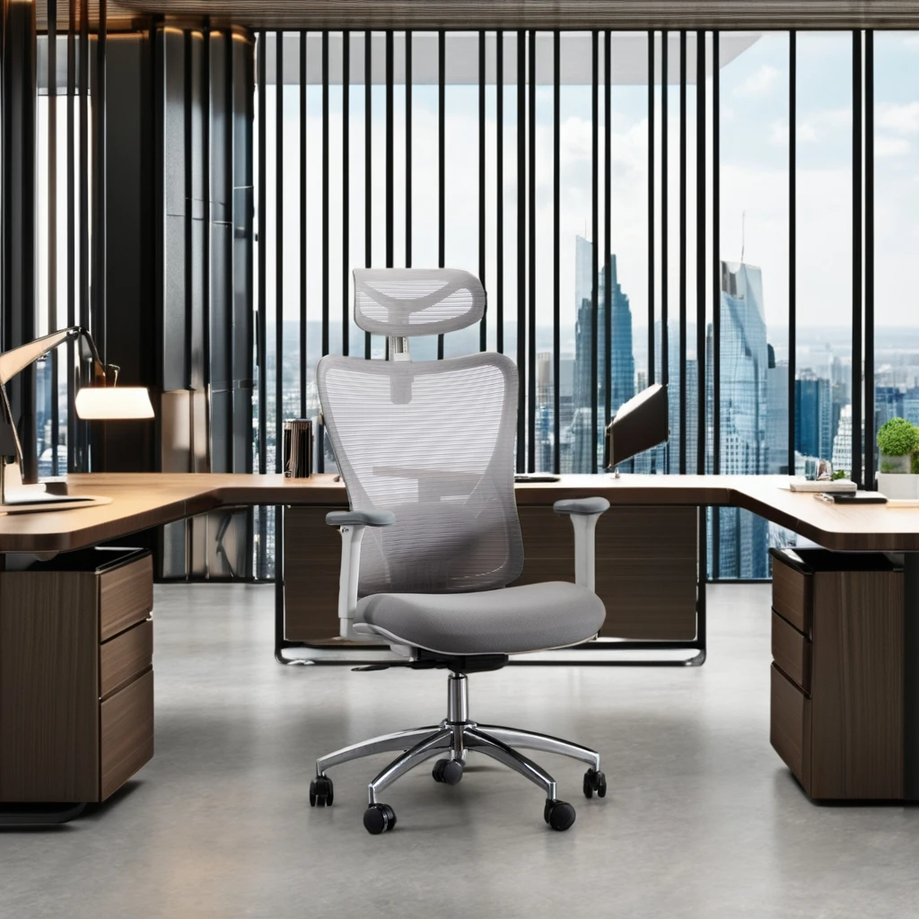 Luxury Modern Office Chair Comfortable Adjustable Mesh Ergonomic Lift Chair with Leather PU Fabric PA Material for Managers