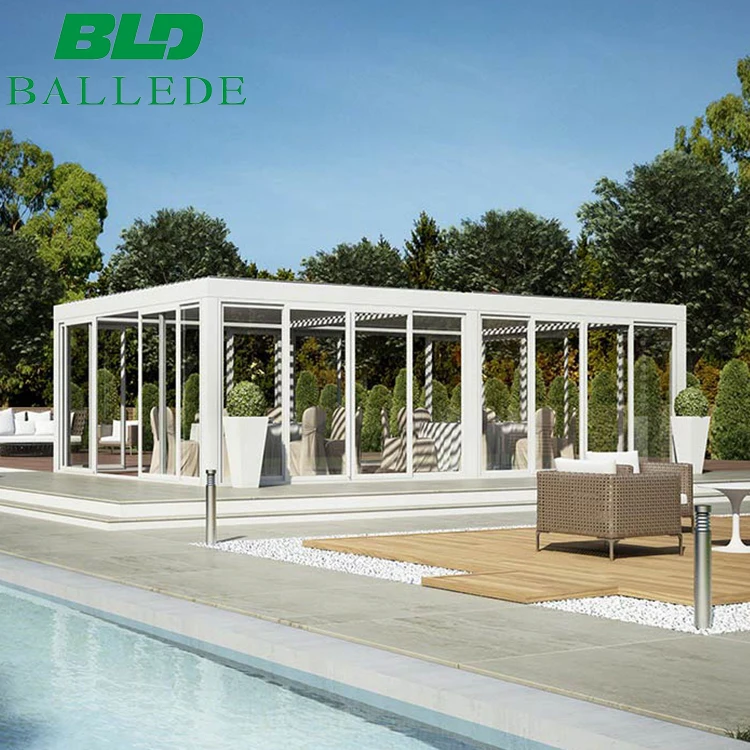 Australia Smart Rainproof Roof Winter-proof System Aluminum Louvered Pergola With Heater