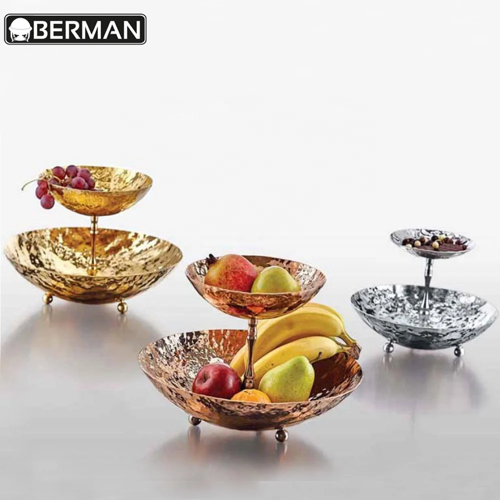New products restaurant supplies party decorations fruit bowls metal buffet catering serving trays for wedding