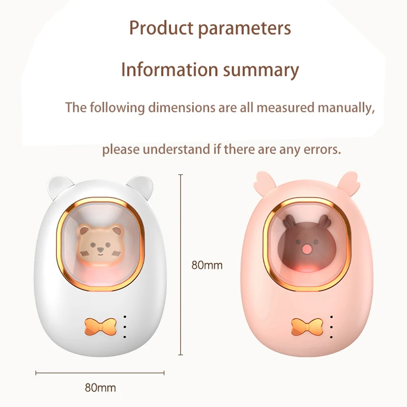 USB Rechargeable Electric Hands Heater Hand Warmer Winter Outdoor Traveling Hiking Mini Cute pet Use Heater