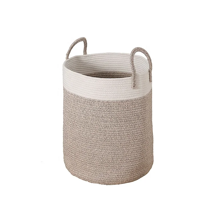 Custom Design Japanese Cotton Rope Woven Storage Basket Round Sundries Storage Box Storage Baskets