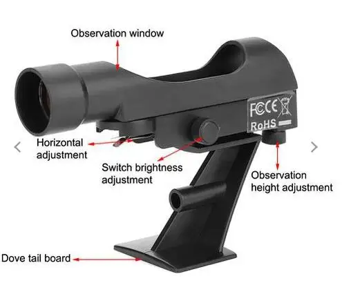 
Plastic LED red dot finder Scope for Different astronomical Telescopes 