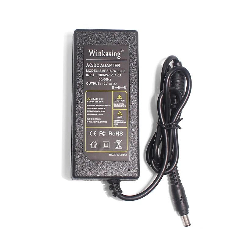 60w 12v 5a AC DC 100-240v 50/60Hz 12v desktop power adapter EU/US/UK/AU plug adapter for LED / CCTV /PC