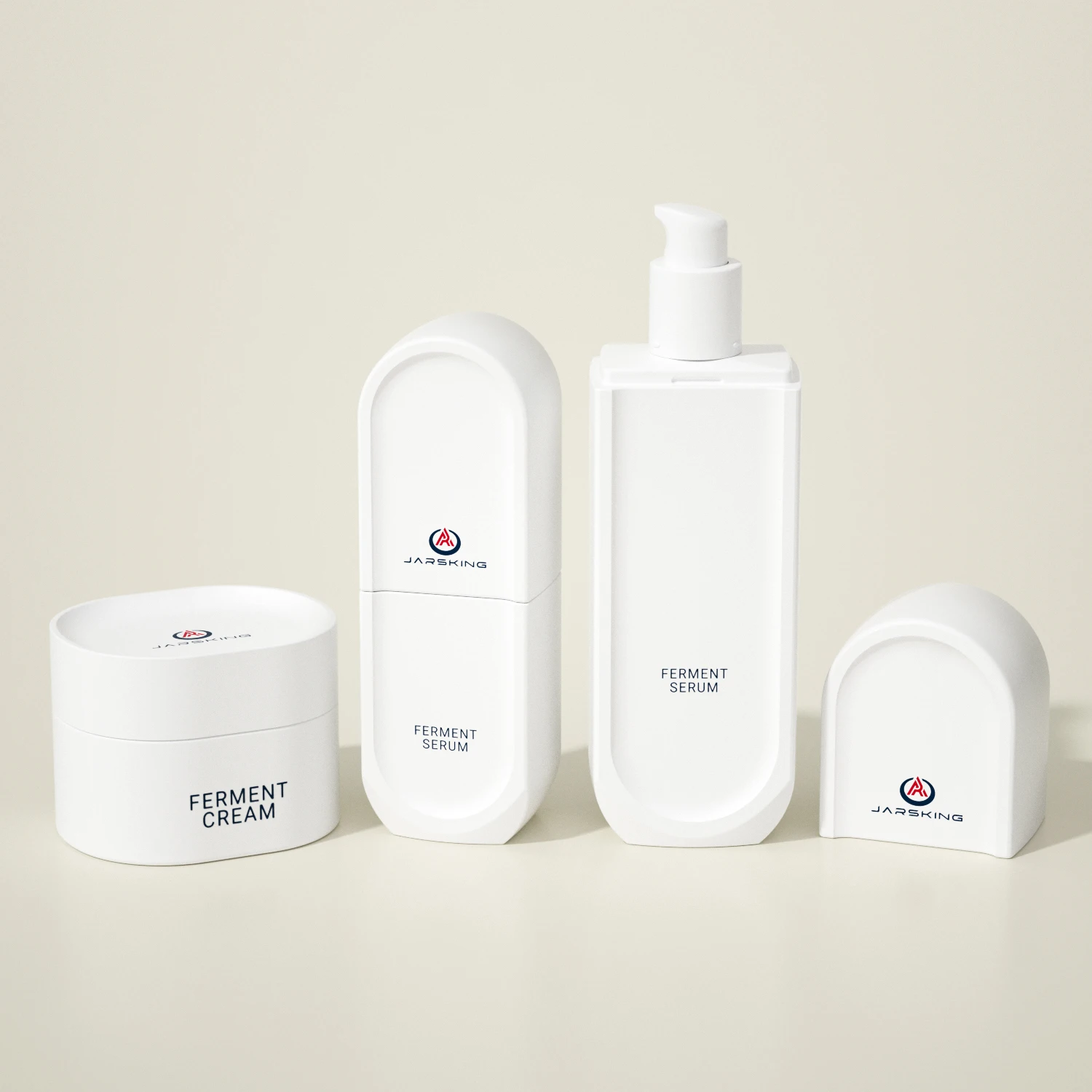 Unique matte square skincare glass face cream jar 30ml serum lotion pump bottle 50ml 100ml for skin care packaging set