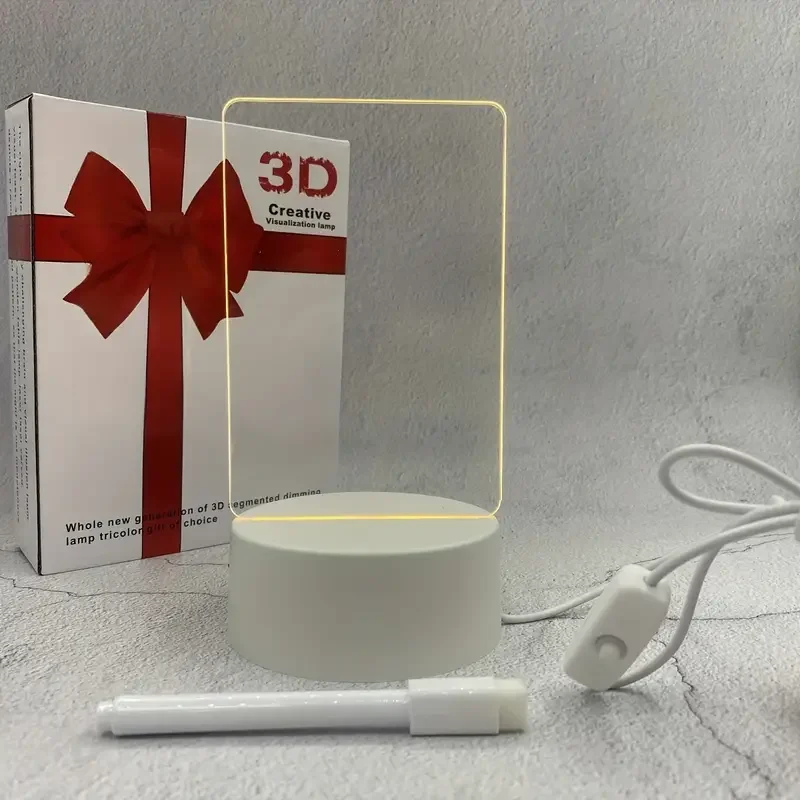 Поступление 3d светодиодных ламп основания для иллюзий один кусок управляемый креативный Декор затемняемый