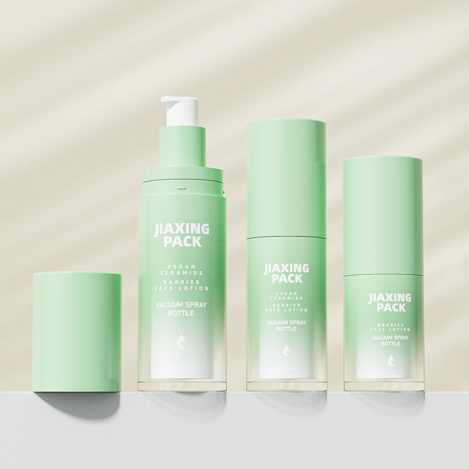 Sustainable refillable double wall 20ml 30ml 50ml airless pump cosmetic acrylic plastic bottle for lotion serum skincare