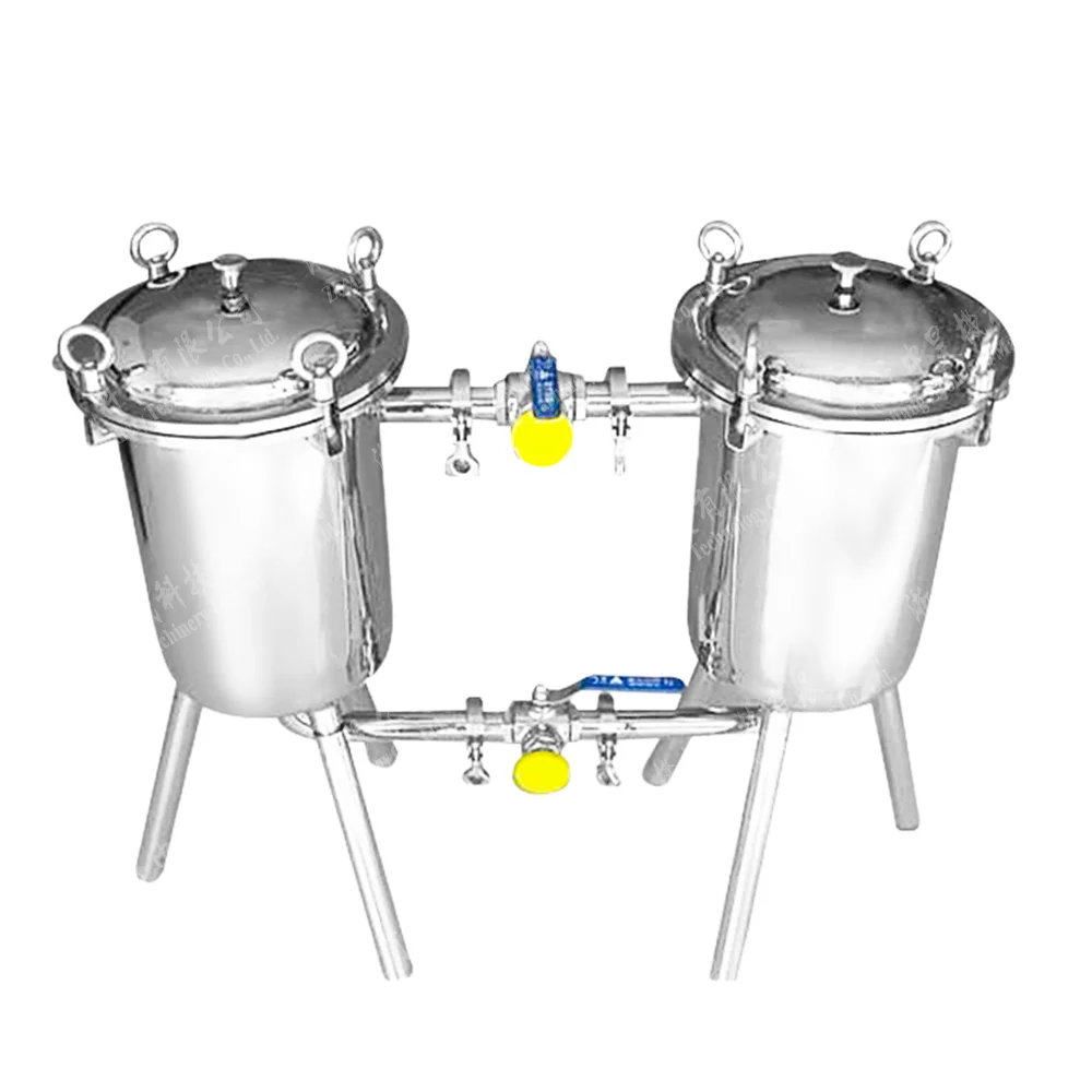 Sanitary industrial stainless steel Double filter food beverage Wine filter Duplex Filter