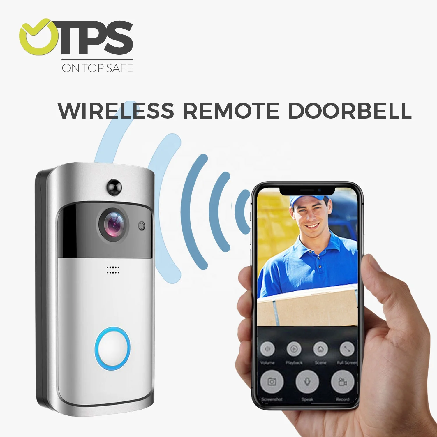  OTPS 2021 720P HD Dingdong wireless doorbell with camera intercom Ring wholesale Home video Smart WiFi for