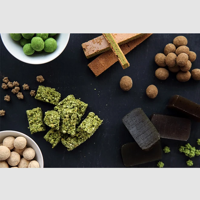 Японская еда конфеты для чая Macha оптовая продажа зернистые