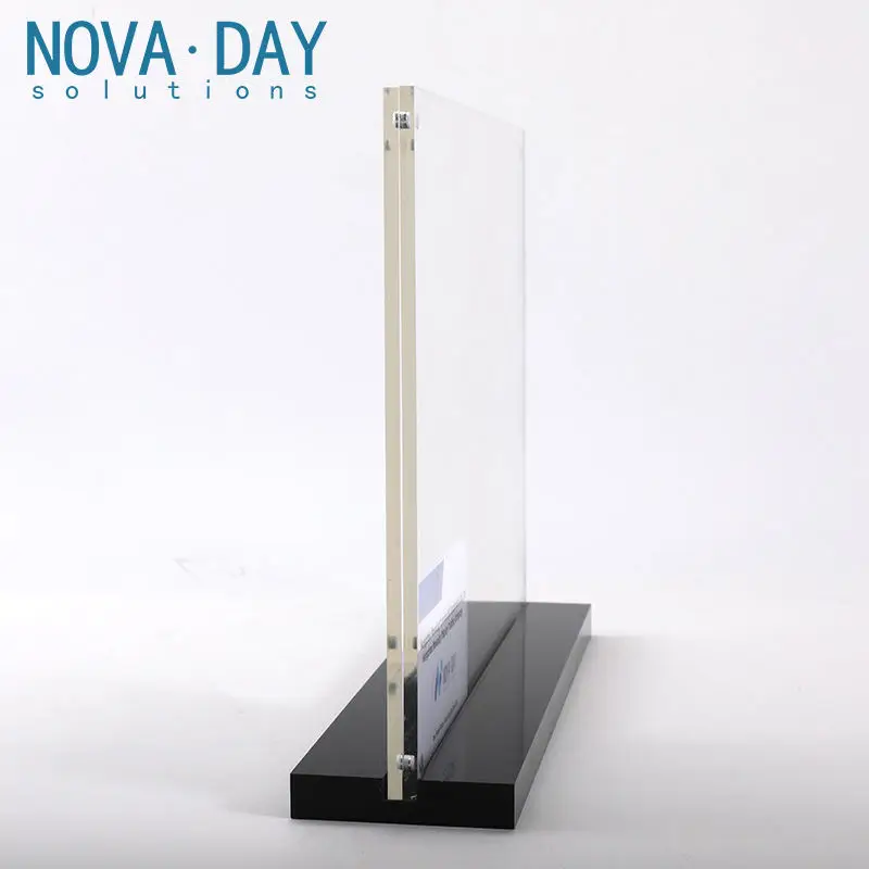 Novaday Customized Hight Quality Acrylic Menu Brochure Holder A4 Acrylic Leaflet Dispenser Display Stand