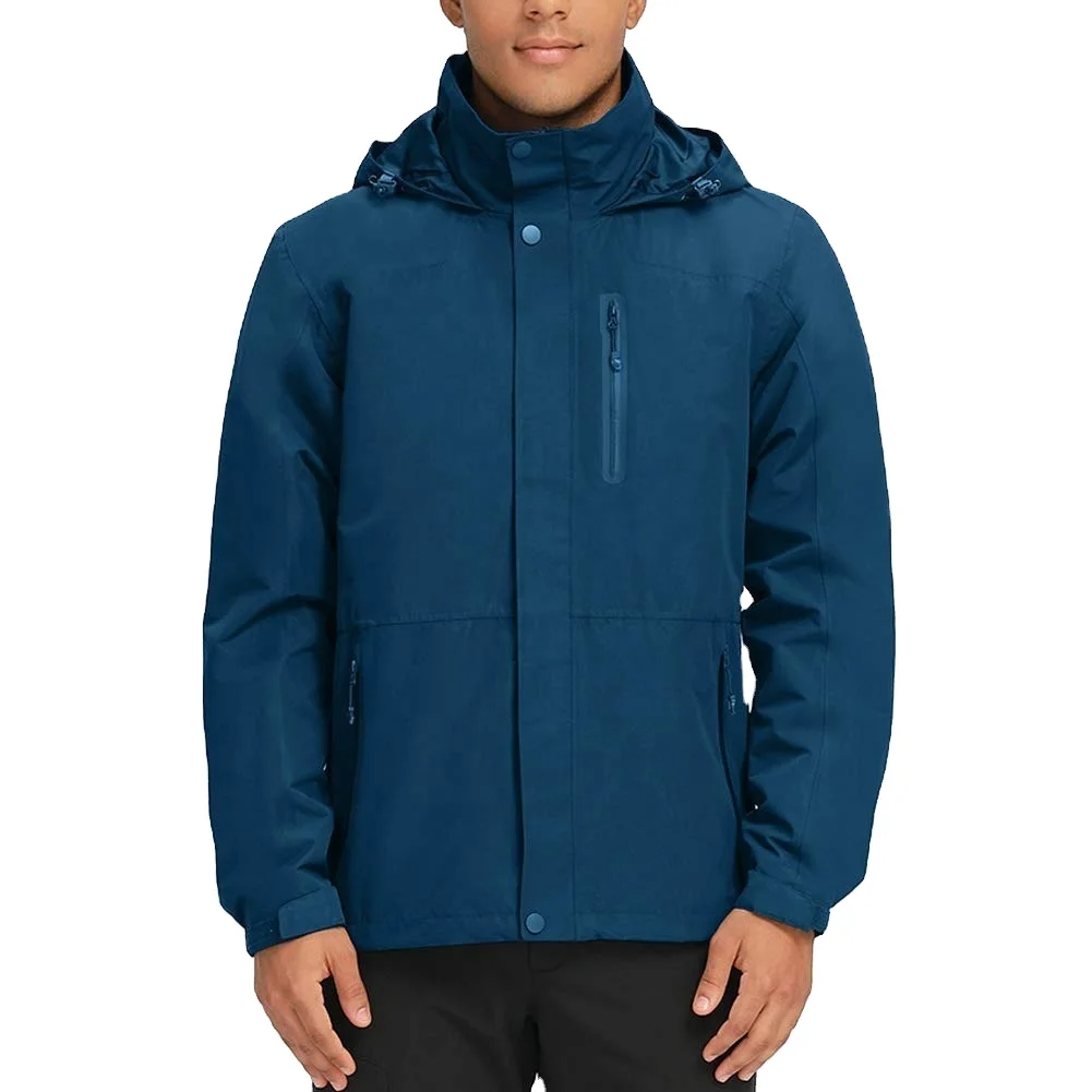 2022 Wholesale Popular Climbing Camping Running Jacket Wear Button Hooded Outdoor Jacket Waterproof Outdoor Jacket for Men