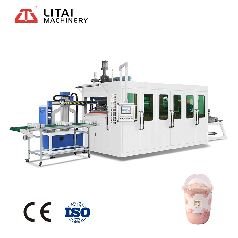 Servo Motor Automatic Machine Jelly Cup Thermoforming Machine Disposable Plastic Making Machine
