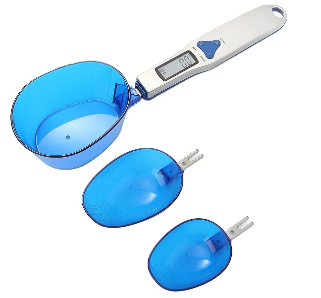 Wholesale 500g 0.1g 304 Stainless Steel  Handheld Portable Multifunctional Kitchen Food Weight Digital Spoon Scale With 3 Scoops