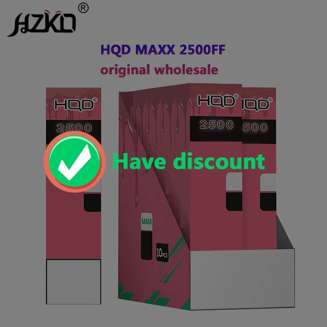 Оптовая продажа от поставщика, Лидер продаж, пустой набор для вейпа разных цветов 2500F, оригинальный HQD MAXX, быстрая доставка