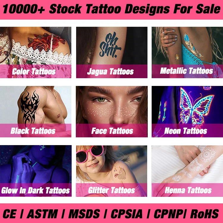 Chinese QYTAT Brand Temporary Tattoo Supplies Professional Tatuajes Temporales Personalizados
