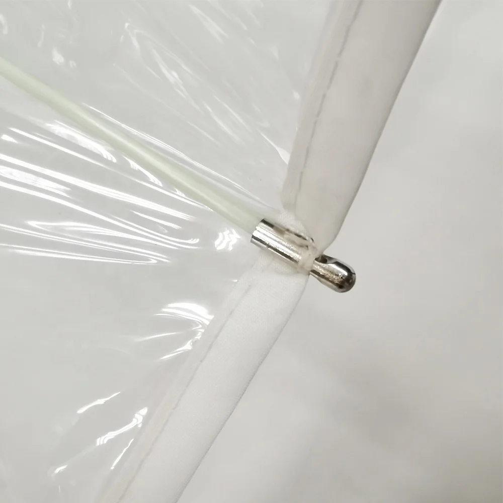 PVC Umbrella Clear Transparent Straight Umbrella With Customized