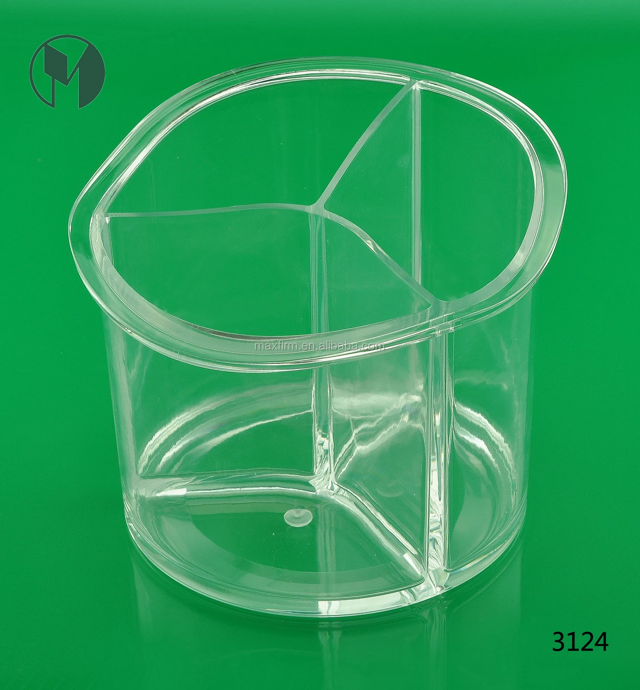 clear acrylic cosmetic organizer with compartments makeup storage tray OFFICE DESKTOP pencil holder